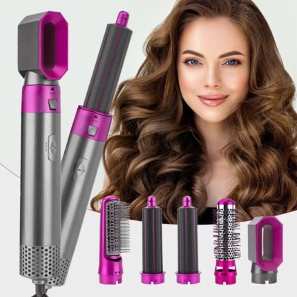 5 in 1 Hair Dryer Brush – Hot Air Styler, Volumizer, Curler & Straightener | Charm Trendify