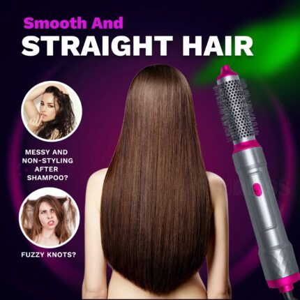 5 in 1 Hair Dryer Brush – Hot Air Styler, Volumizer, Curler & Straightener | Charm Trendify